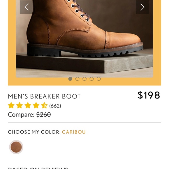 Patina Breaker Boot in Caribou color. Men’s sizes full grain leather - Picture 5 of 9